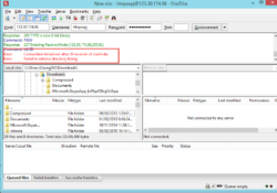 Lỗi kết nối FTP bằng FileZilla Failed to retrieve directory listing