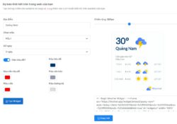 Hướng dẫn nhúng widget thời tiết cho website